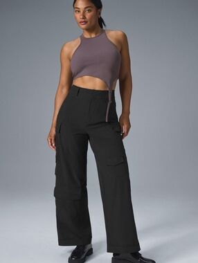 Alo Workwear Wide Leg Cargo Pant Black Size XXS